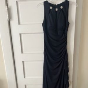 Betsy and Adam formal floor length blue dress
